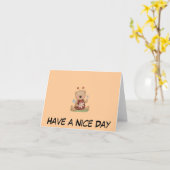 Lady Bug Bear Grußkarte Karte (Gelbe Blume)