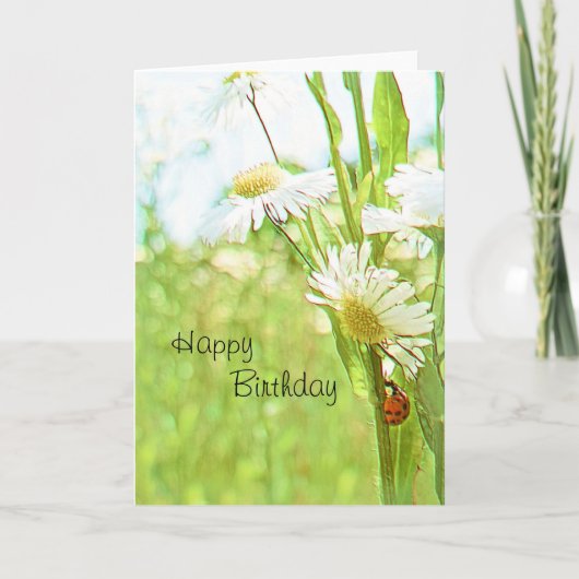 Lady Bug Birthday Card Karte (Vorderseite)