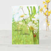 Lady Bug Birthday Card Karte (Gelbe Blume)