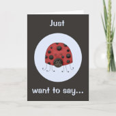 Lady Bug Birthday Card Karte (Vorderseite)