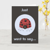 Lady Bug Birthday Card Karte (Gelbe Blume)