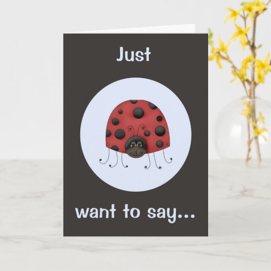 Lady Bug Birthday Card Karte (Gelbe Blume)