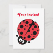 Lady Bug Birthday Invite Einladung (Vorderseite)