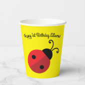 Lady Bug Birthday Party Pappbecher (Rückseite)