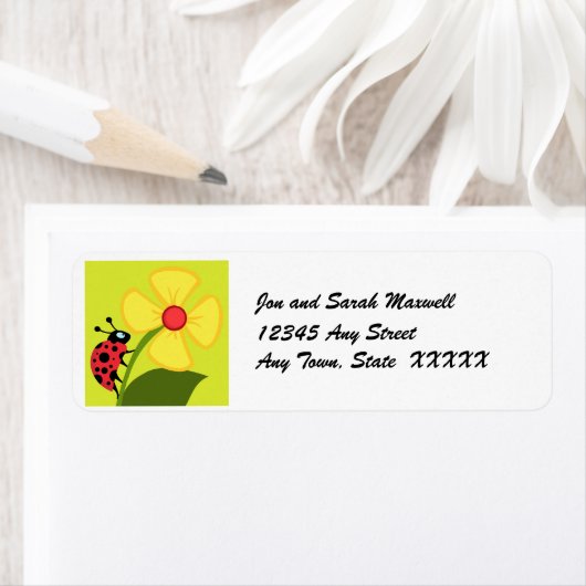 Lady Bug Blume Rücksendeadresse (Insitu)