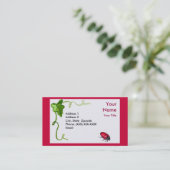 Lady Bug Business Card Visitenkarte (Stehend Vorderseite)