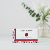 Lady Bug Business Cards Visitenkarte (Stehend Vorderseite)