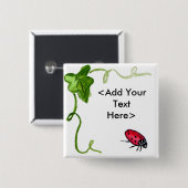 Lady Bug Button (Vorne & Hinten)