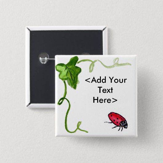 Lady Bug Button (Vorne & Hinten)