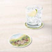 Lady bug cricket spring garden party coasters runder pappuntersetzer (Vor Ort)