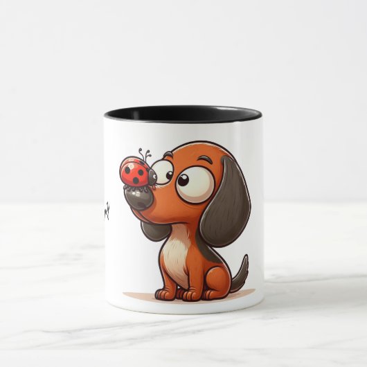 Lady Bug Dackel Tasse (Zentrum)