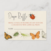 Lady Bug Diaper Raffle Babydusche Umschließkarte Begleitkarte (Vorderseite)