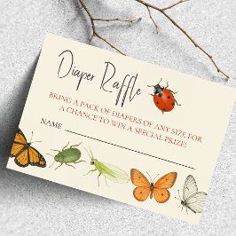 Lady Bug Diaper Raffle Babydusche Umschließkarte Begleitkarte