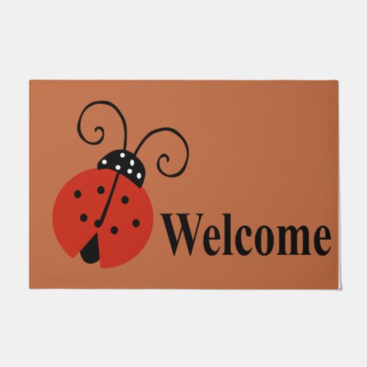 Lady Bug Doormat, Niedliche Begrüßungsmatte, Hausw Fußmatte (Vorderseite)