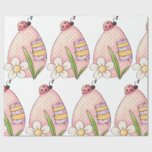 Lady Bug Easter Egg Geschenkpapier (Flach)