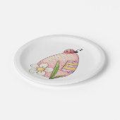 Lady Bug Easter Egg Pappteller (Schrägansicht)