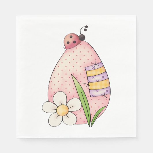 Lady Bug Easter Egg Serviette (Vorderseite)