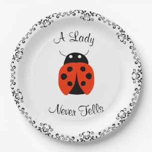 Lady Bug - Eine Lady erzählt nie Personalisiert Pappteller