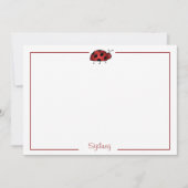 Lady Bug Flat Note Card Stationery (#FLAT 009) Mitteilungskarte (Vorderseite)