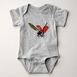 Lady Bug Flight Jersey Bodysuit Baby Strampler