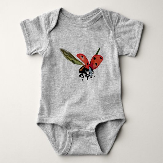 Lady Bug Flight Jersey Bodysuit Baby Strampler (Vorderseite)