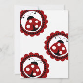 Lady Bug Foto Einladung zur Blume (Rückseite)