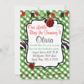 Lady Bug Garden Tee and Cakes Party Einladung (Vorderseite)