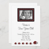 Lady Bug Geburtstagsparty Einladungen (Vorne/Hinten)