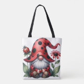 Lady Bug Gnome Tote Bag Tasche (Rückseite)