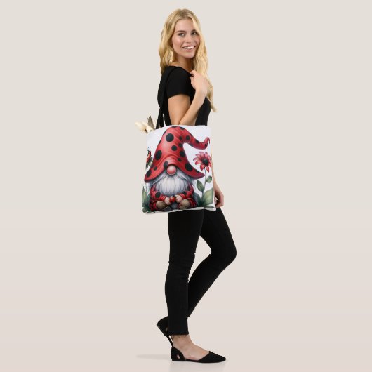 Lady Bug Gnome Tote Bag Tasche (Am Model)