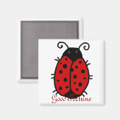 Lady Bug: Gutes Glück, Guter Glücksmoment Magnet (Vorderseite/Rückseite)