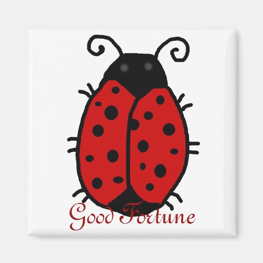 Lady Bug: Gutes Glück, Guter Glücksmoment Magnet (Vorne)