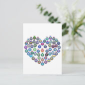 Lady Bug Heart Postkarte (Stehend Vorderseite)