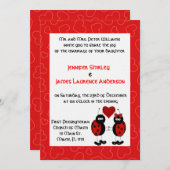 Lady-Bug-Hochzeitseinladung Einladung (Vorne/Hinten)