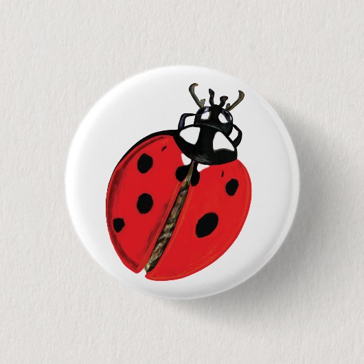 Lady Bug Illustration Button (Vorderseite)