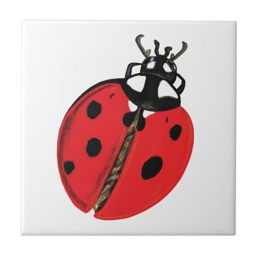 Lady Bug Illustration Fliese (Vorderseite)