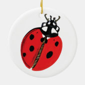 Lady Bug Illustration Keramik Ornament (Hinten)