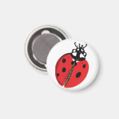 Lady Bug Illustration Magnet (Vorderseite/Rückseite)