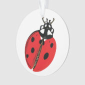 Lady Bug Illustration Ornament (Vorderseite)