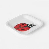 Lady Bug Illustration Pappteller (Gewinkelt)