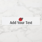 Lady Bug Illustration Personalisiert Wasserflaschenetikett (Einzelnes Label)