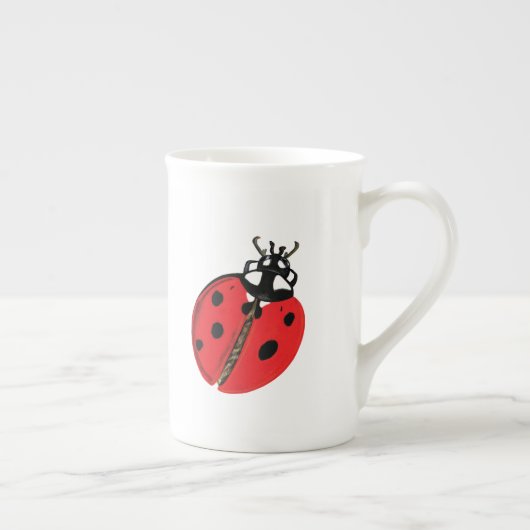 Lady Bug Illustration Porzellantasse (Rechts)