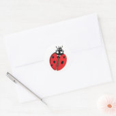 Lady Bug Illustration Runder Aufkleber (Umschlag)