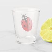 Lady Bug Illustration Schnapsglas (Rückseite)