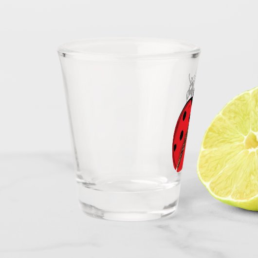 Lady Bug Illustration Schnapsglas (Links)