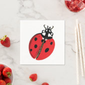Lady Bug Illustration Serviette (Beispiel)