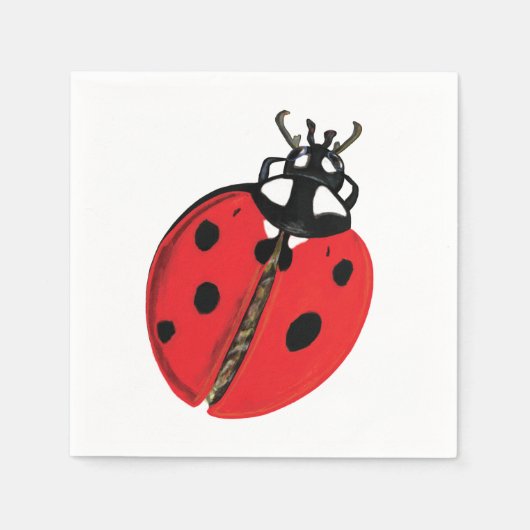 Lady Bug Illustration Serviette (Vorderseite)
