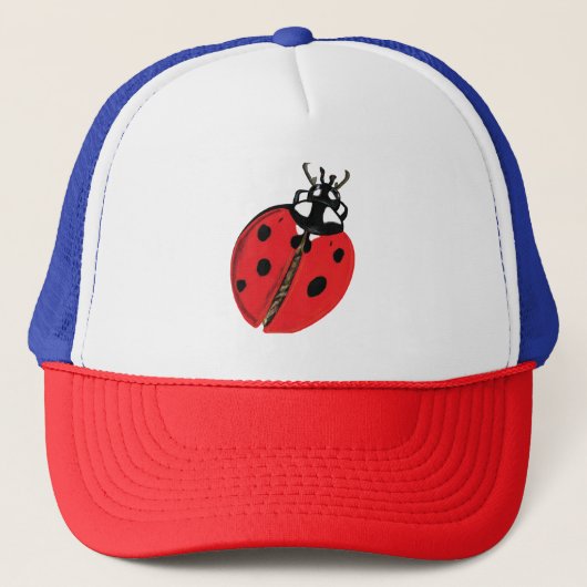 Lady Bug Illustration Truckerkappe (Vorderseite)