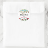 Lady Bug in Greenery Garden Vielen Dank Runder Aufkleber (Tasche)