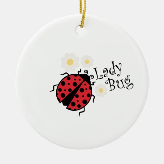 Lady Bug Keramik Ornament (Vorne)